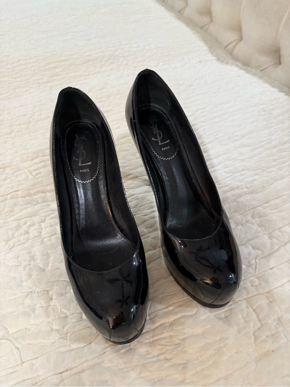 Saint Laurent Black Patent Platform Pumps - Picture 5 of 5